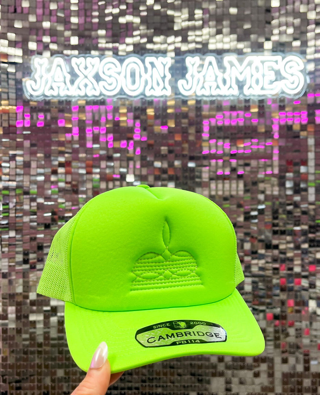 Neon Boot Stitch Hat