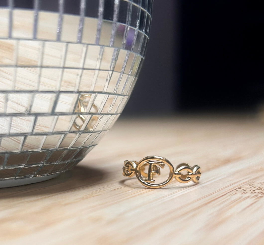 Gold Initial Ring