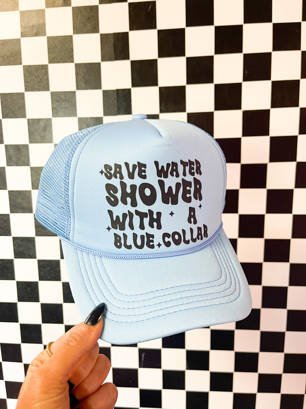 Save Water Blue Collar Hat