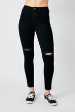 Load image into Gallery viewer, Black Judy Blue Skinnies