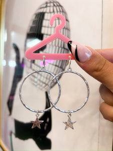 Star Hoop Earrings