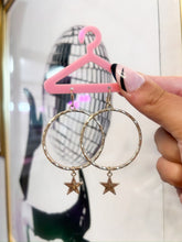 Load image into Gallery viewer, Star Hoop Earrings