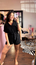 Load image into Gallery viewer, Feels Like Summer Black Romper