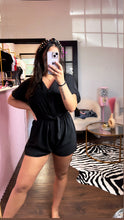 Load image into Gallery viewer, Feels Like Summer Black Romper