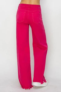 Hot Pink Risen Jeans